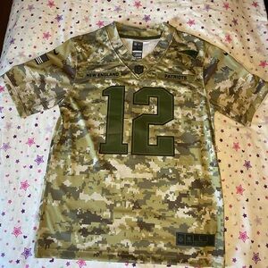 Tom Brady Nike Salute To Troops Camo Jersey Patriots On Field Jersey